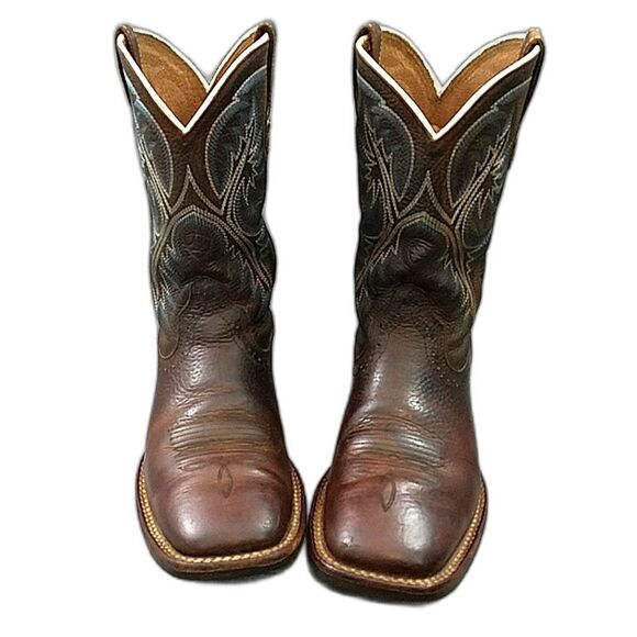 Ariat Quickdraw Square Toe Western Boots Men's 8 D Brown Oiled Rowdy 10006714 - Picture 2 of 12